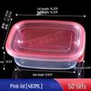 280ml Rectangular Transparent Plastic Salad Box with Lid for Fresh-Keeping and Takeaway