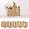 5/6/12Pcs Jute Tote Bag Large Capacity Shopping Bag Travel Storage Bag Multipurpose Grocery Shopper for Shopping DIY Beach