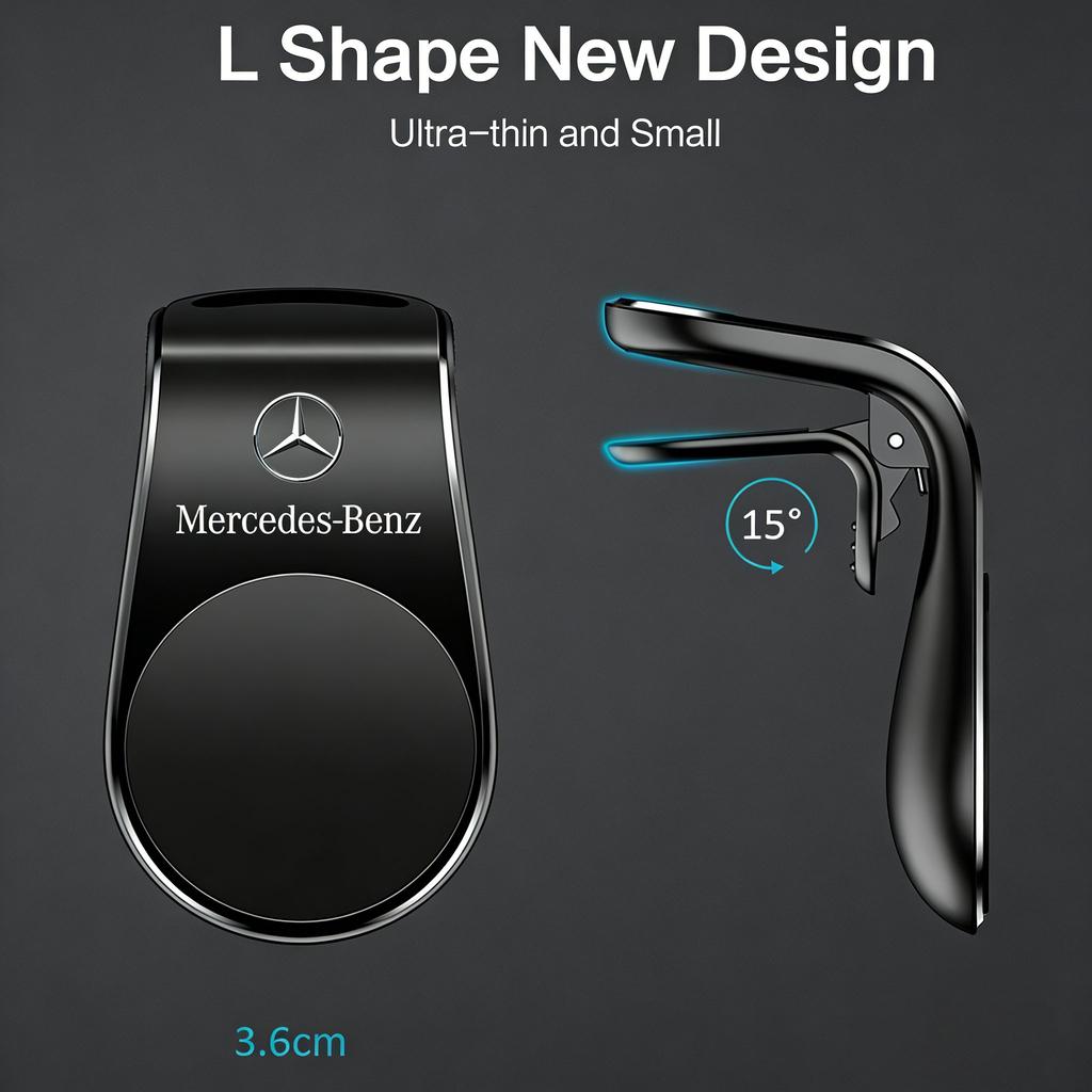FA01Metal Magnetic Car Phone Holder for Mercedes Benz W205 W204 W203 W212 W211 AMG Smart GLC CLA GLK Interior Mouldings CXZJ-BENZ