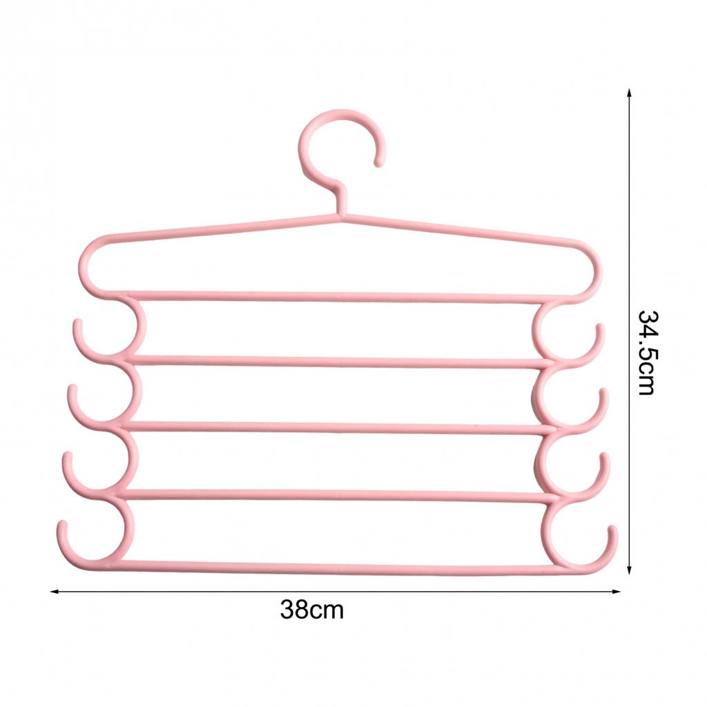Multi Layer Plastic Hanger for Maximizing Closet Storage Efficiency