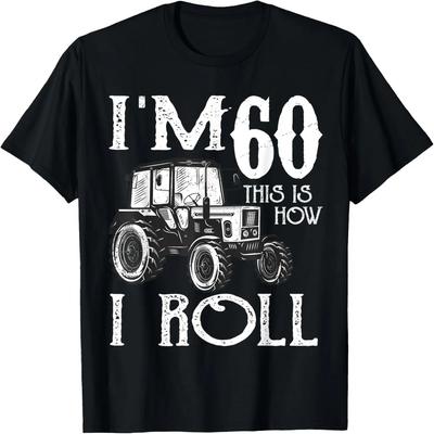 Funny Saying Vintage Tractors Farmer Rancher 60th Birthday T-Shirt