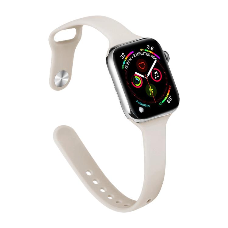 Small‑Waist Reverse‑Buckle Soft‑Silicone Watch‑Band Strap, Adjustable Wrist‑Bracelet Accessory For Apple Watch 42/44/45/46/49mm
