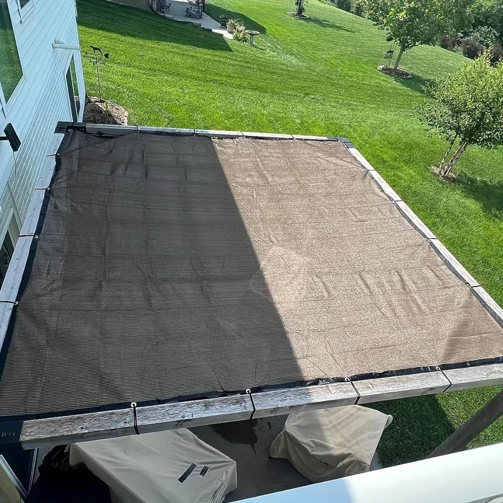 1 Stück Braunes Sonnenschutznetz, 90% UV-Block Polyestergewebe, 81-90% Schattierungsrate, Langlebiges Kunststoffmaterial, Ideal für Gartenterrassen, Gewächshäuser, Pavillons