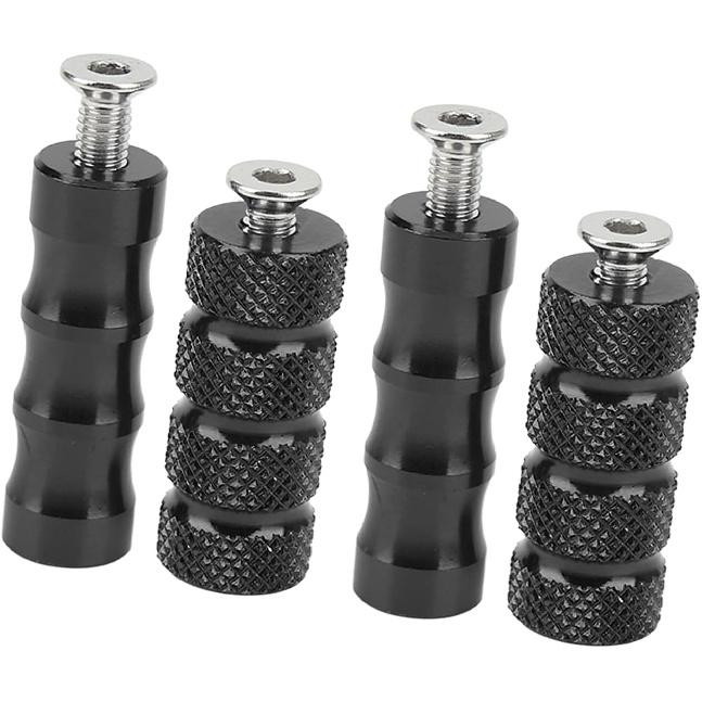 Motorcycle Brake Foot Pegs CNC Machined for M6 6mm Mounting Bolts Compatible with Custom Rearsets and Aftermarket Motorbike Modifications