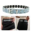 Fashion Adult Waist Belt with Adjustable Double Pin Buckle Waistband Harajuku Waist Belts for Women Distressed Belt