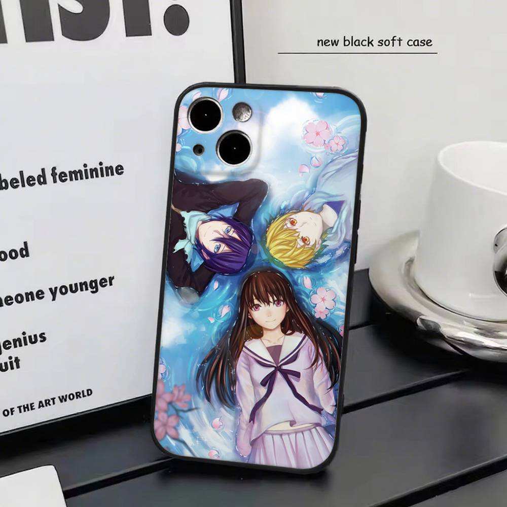 Noragami For iPhone 17 Air 16 15 14 13 12 11 Pro Black Soft Cover Phone Case