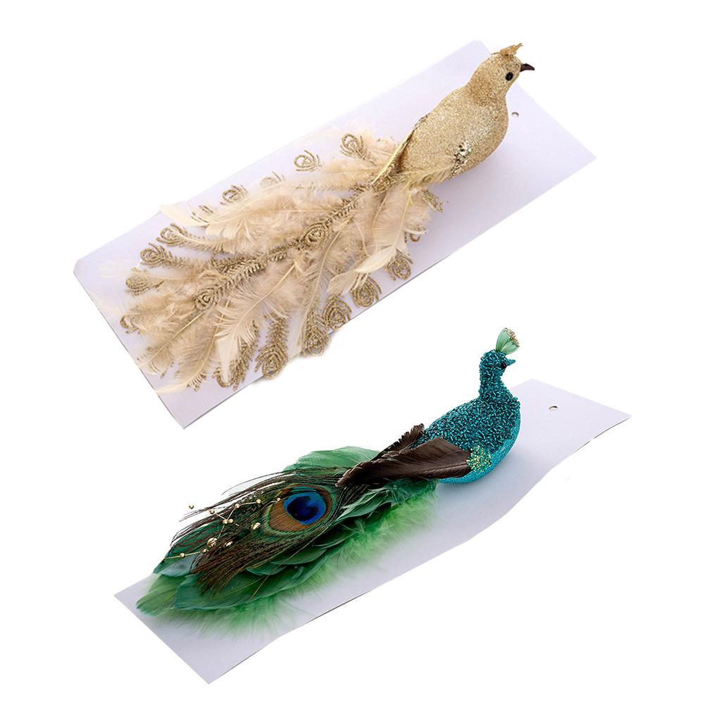 Christmas Tree Decoration Feather Bird Decor Vibrant Holiday Decor Bright Colors