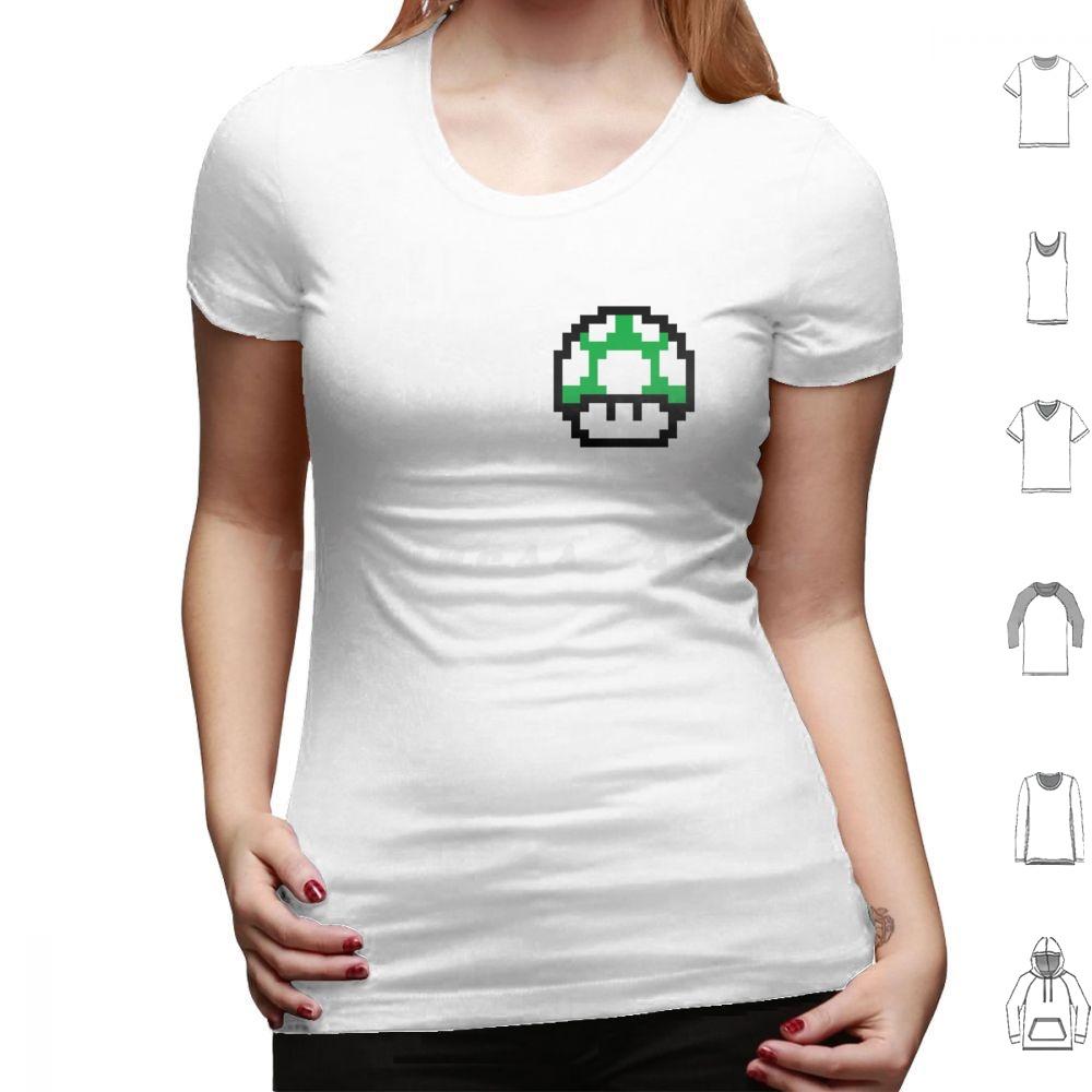 1up8 Bits T-Shirt Herren Damen Kinder 6XL 1up One Up Grün Spiel 8 Bits Retro-Spiel Retro-Pilz