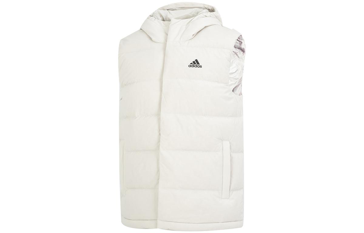 Adidas Down Vests Men s White Stand Collar Moderate Other HE1462 XXL