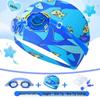 MDNG Kinder Cartoon Schwimmbrillen & Badekappen Set