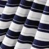 Qiusui Yiren Women's Color-block Striped Knit T-shirt