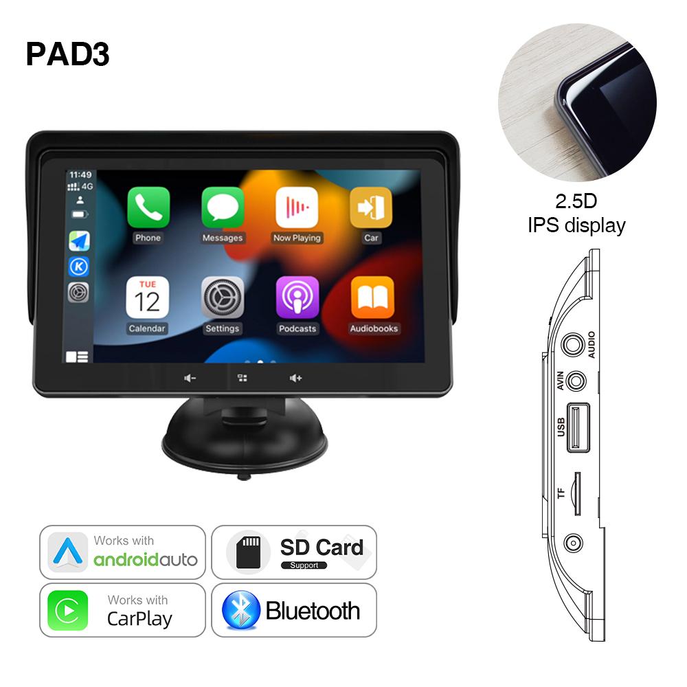 

Grandnavi 7inch Car Radio Multimedia Video Player Wireless Carplay And Wireless Android Auto Portable Universal Touch Screen PAD3