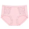 Women's Summer Ice Silk Mid-Waist Lace Panties - Breathable, Seamless, Comfortable with Antibacterial Cotton Crotch