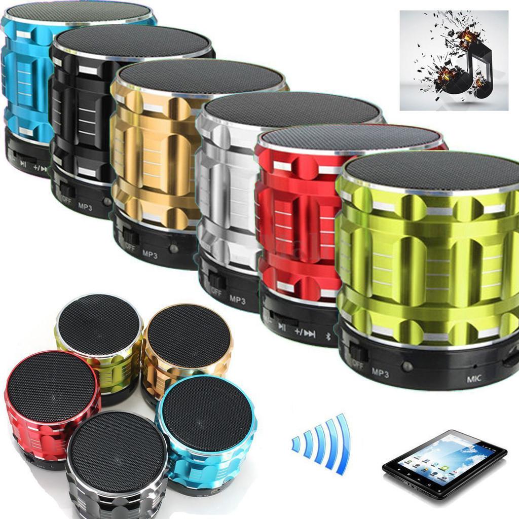 Sleek Bluetooth Wireless Portable Mini Speaker With Metal Steel Finish And Fm Radio