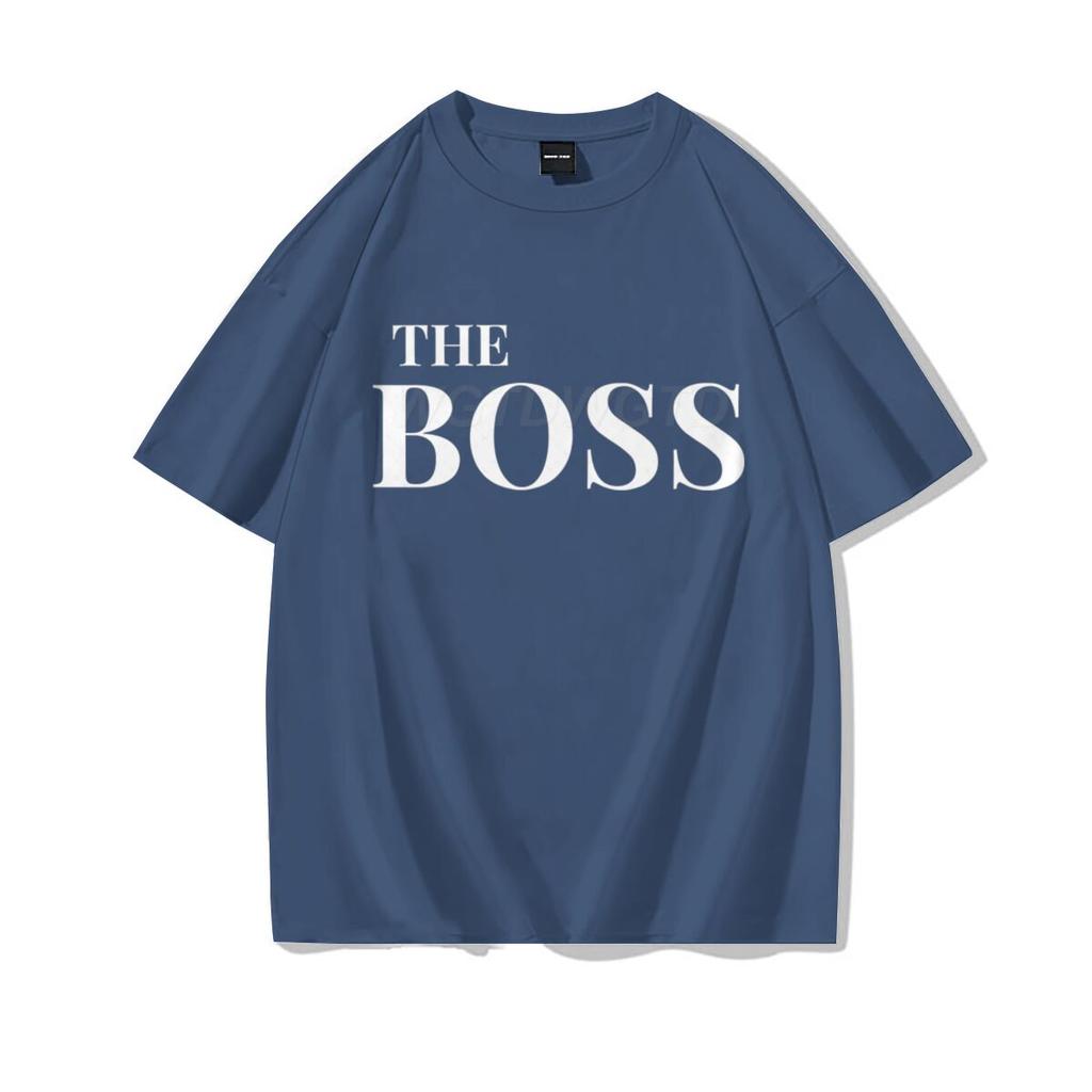 The Boss  The Real Boss Matching Tshirts Couples Matching Outfits Gifts Funny Letter Print Valentines Day Unisex Women Clothing