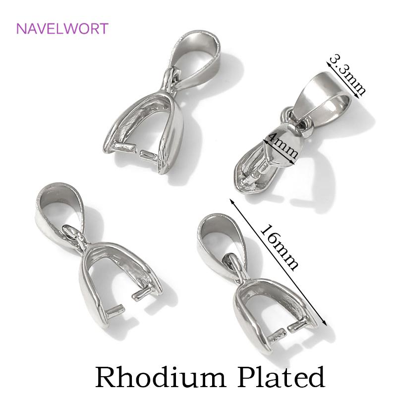 

5/10/15Pcs 18K Gold Plated Pendant Pinch Clip Bail For Jewelry Making,Brass Pinch Bails Connectors DIY Earring Accessories 5 pieces