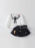 2026 Girls' Autumn JK College Style Two-Piece Set: Rabbit Police Officer Skirt for Birthdays