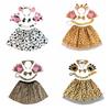 Giraffe Skirt Headband Bow Children Short Dress  Themed Carnival Event