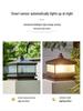 Copper Solar Waterproof Outdoor Pillar Light - European-Style Garden and Gate Lamp