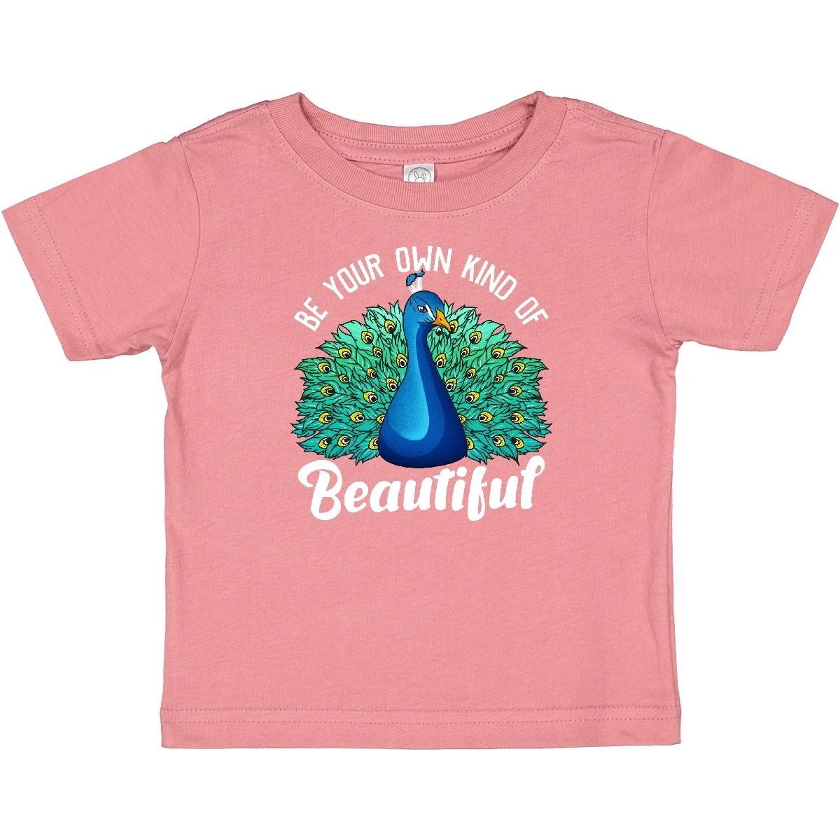Inktastic Peacock Baby T-Shirt Lovely Motovational Infant Tees Shower Clothing 100