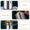 3pcs stainless steel fryer set with filter - perfect for home cooking and restaurant use of tempura, french fries, and chicken