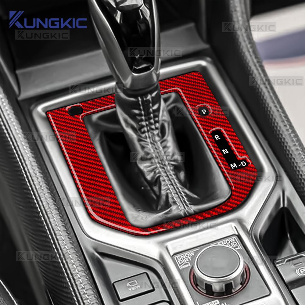 For Subaru Forester 2019 2020 2021 2022 2023 2024 Real Soft Carbon Fiber Sticker LHD RHD Car Automotive Gear Shift Panel Frame