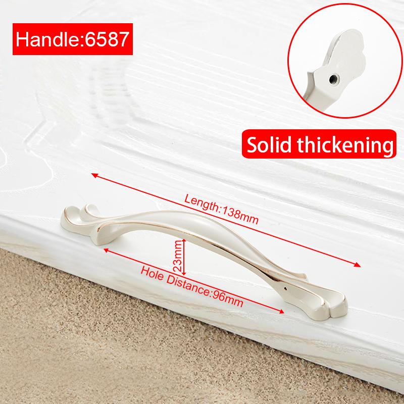 NAIERDI Ivory White Cabinet Handles Zinc Aolly Kitchen Cupboard Door Pulls Drawer Knobs European Fashion Furniture Handle