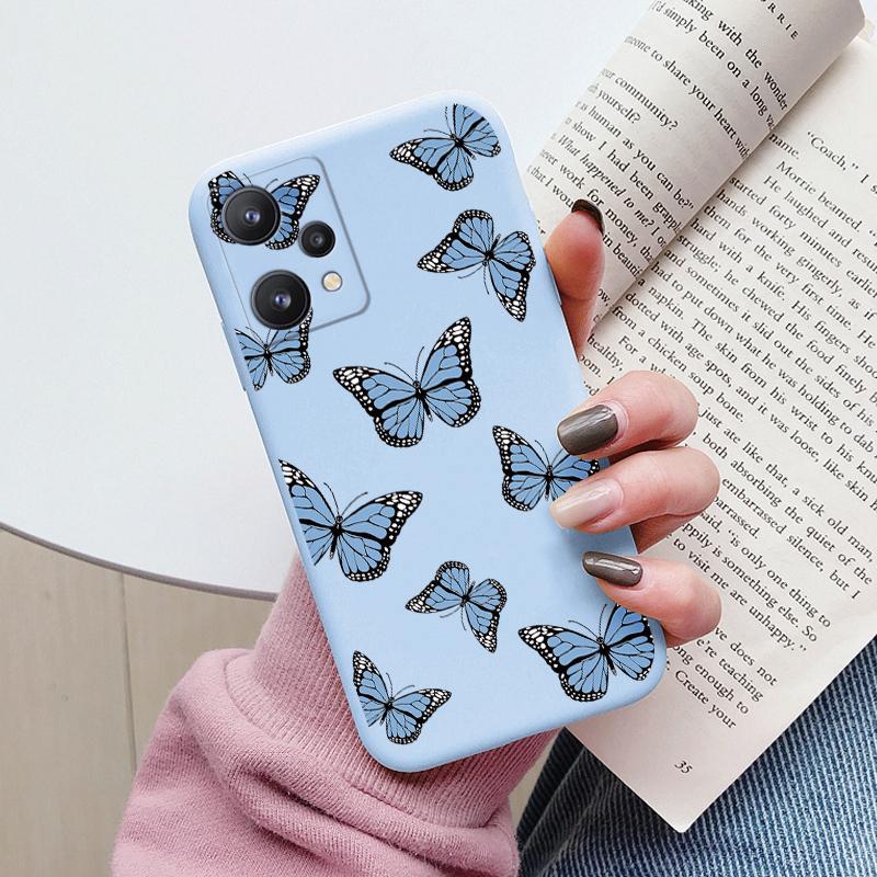 For Realme 9 4G Case 9 Pro Plus Cover Cute Heart Flower Back Cover Soft Silicone Protective Funda For OPPO Realme 9 Pro+ Shell