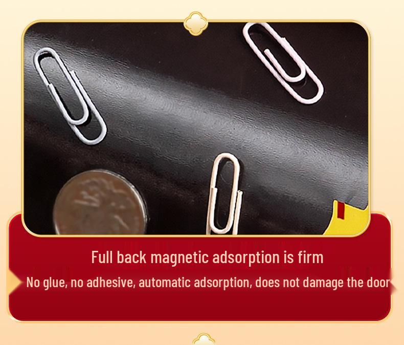 2026 5D Magnetic Fu Character Door Stickers for New Year & Spring Festival - Creative Entrance Décor