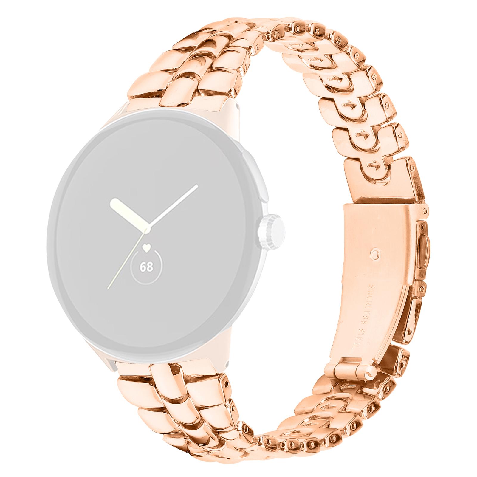 

Для Google Pixel Watch 3 41мм/Watch 2/Pixel Watch Модний сплавний ремінець для годинника Замінний браслет Rose Gold