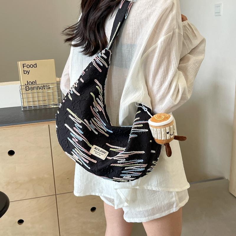 Casual Versatile Niche Bag Women's 2025 New Summer Messenger Bag Nylon Cloth Shoulder Dumpling Bag