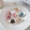 10pcs Crystal Flower Hair Clip Rhinestone Alloy Hair Clip Suitable For Sweet Summer Side Clip Hairstyle Accessories For Girls