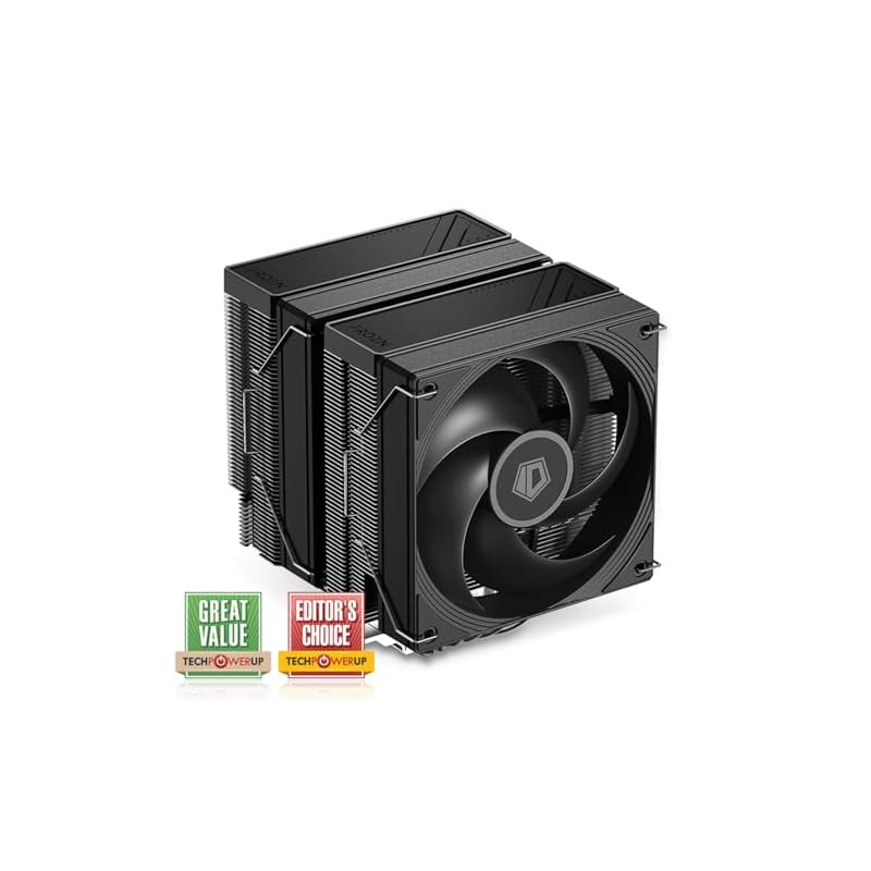 ID-COOLING FROZN A620 PRO SE - Blackout Dual Tower Air CPU Cooler, 6 x 6mm Heat Tubes, Dual 120x120x25mm Silent Fans, Compatible with Intel