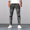 Men's Skinny Fit Gray Stretch Denim Jeans Long Pants Casual Pants Casual Everyday Outfit
