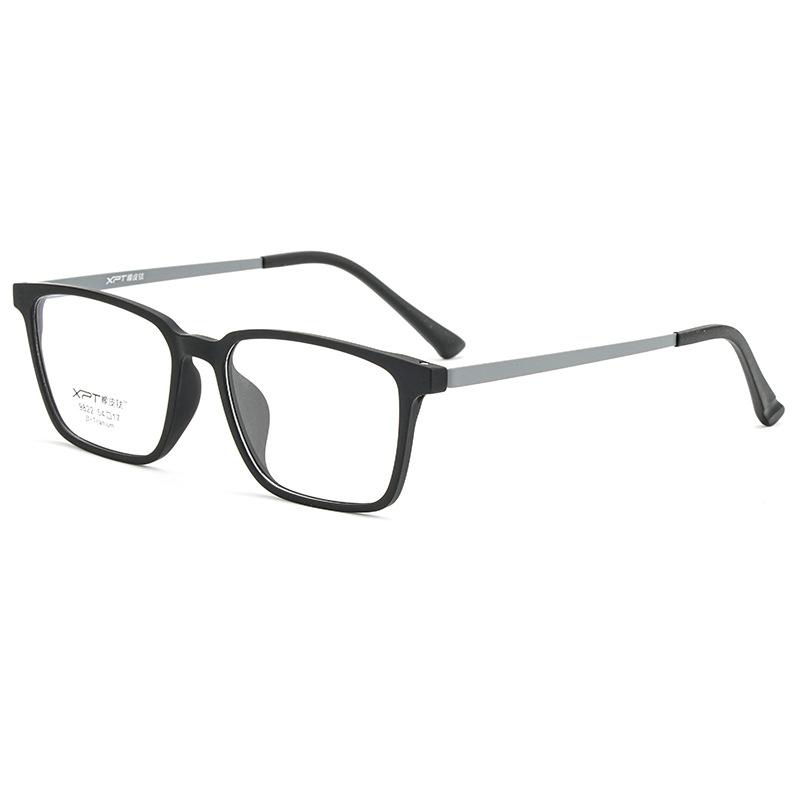 New Ultralight TR90 Glasses Frame Pure Titanium Myopia Glasses Male Retro Square Large Frame Comfortable Optical Glasses Frame