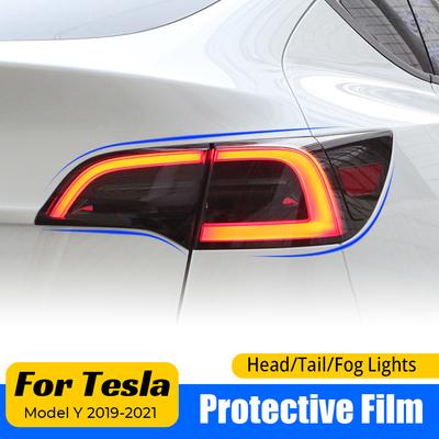For Tesla Model Y 2019-2023 Lamp Protector For Headlight Fog Rear Tail Lights Auto Modification Protective Film