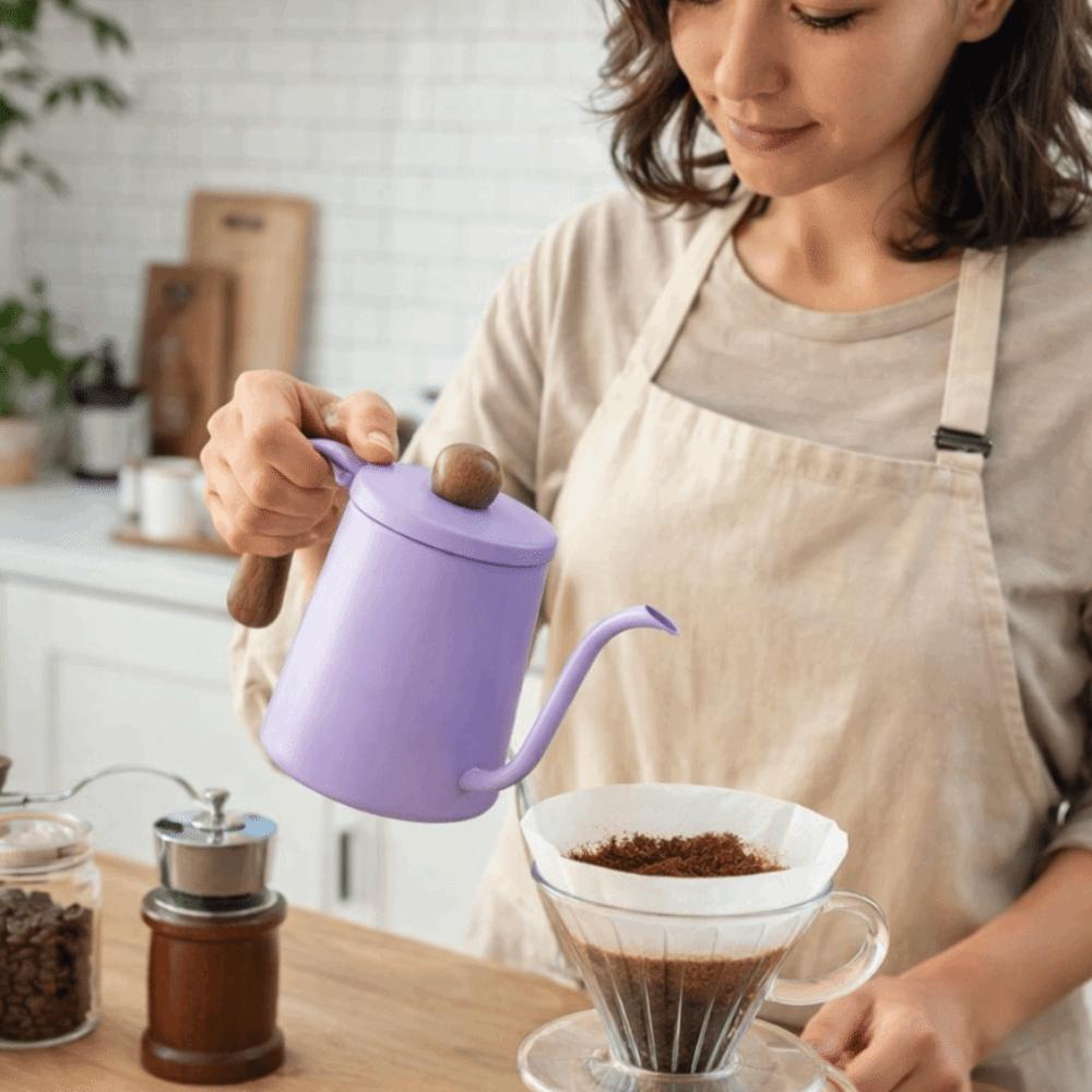 350ML Häll över kaffekanna Rostfritt stål Droppfilter Kaffebryggare Handbryggningskanna Kök