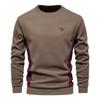 Gant Embroidered Autumn New Men's Long Sleeved Patchwork Hoodie Men's Casual Slim Fit Round Neck Sports Pullover