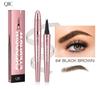 New Rose Gold Four-Pronged Eyebrow Pencil, Wild Water Eyebrow Pencil, Long-Lasting Waterproof And Non-Smudging Liquid Eyebrow Pencil.