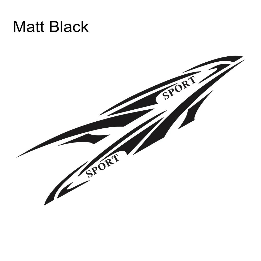 2PCS Sports Style Racing Car Side Skirt Stickers Fish Fin Pattern Car Vinyl Decal Self-Adhesive Auto Body Decoration Accessories