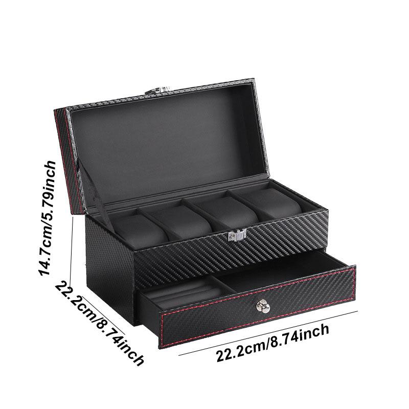 Delesys Multi-Purpose Home Storage Box Small Objects Organizer Box Watch Storage Case Leather Gift Box Glasses Storage Box