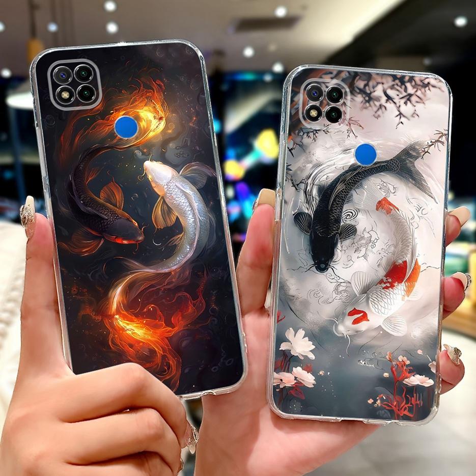 For Xiaomi Redmi 9C Case 6.53'' Cute Love Heart Painted Cover Soft Slim Phone Case For Xiaomi Redmi 9C NFC Redmi9C Fundas Bumper