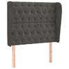 VidaXL Headboard with Ears Dark Grey 93x23x118-128 Cm Velvet3118329