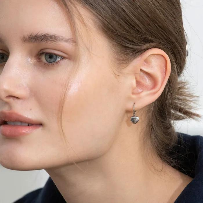 mini heart ring earrings (2colors)