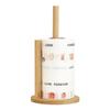 Wooden Paper Towel Holder | Kitchen Paper Hanger Rack, Bath Towel Roll Stand Organizer | Bamboo Paper Towel Holder for Kitchens and Restaurants, Verti
