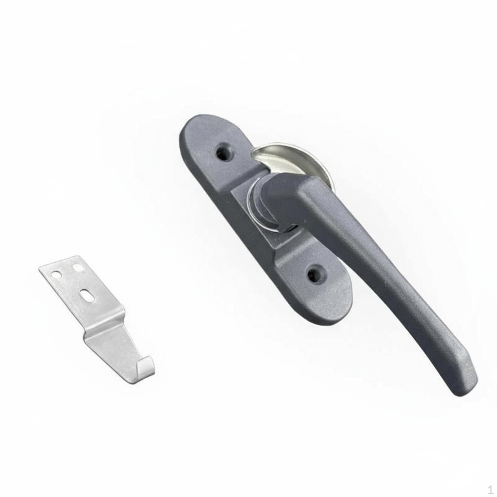 Sliding Pane Lock, Aluminum Alloy, Security, Child Protection, Easy Installation Black Left Crescent