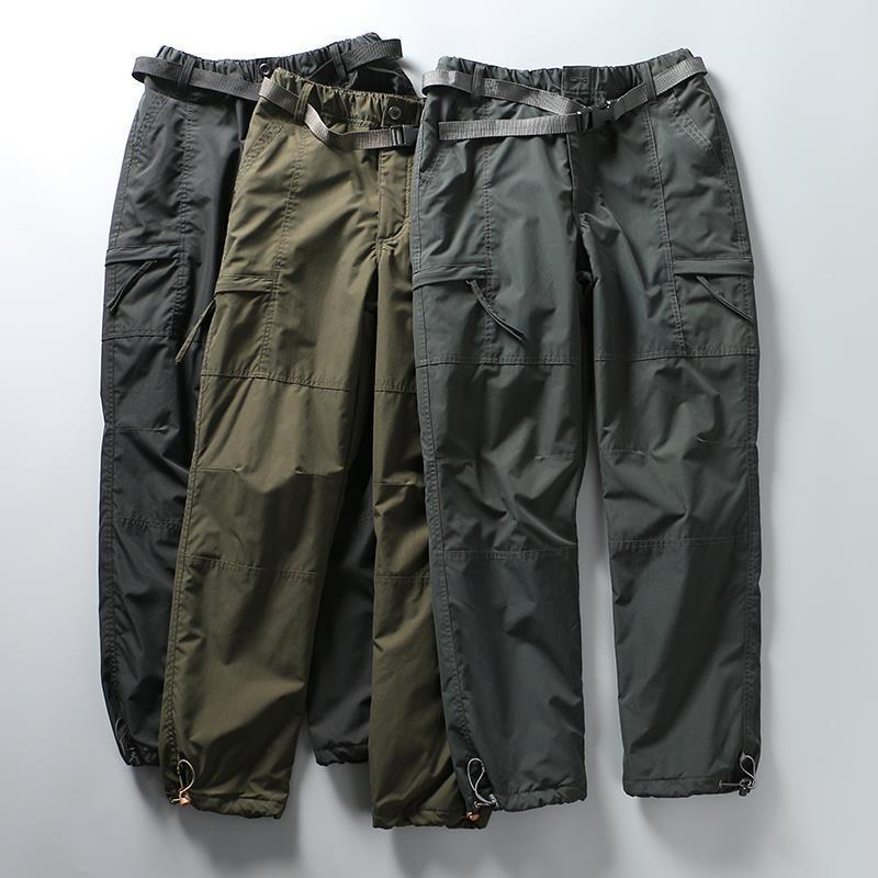 Tooling Kalhoty Silné nepromokavé Fleece Cargo Kalhoty Muži Ženy Zimní Outdoor Multi-kapsy Volný Rovný overal Kalhoty