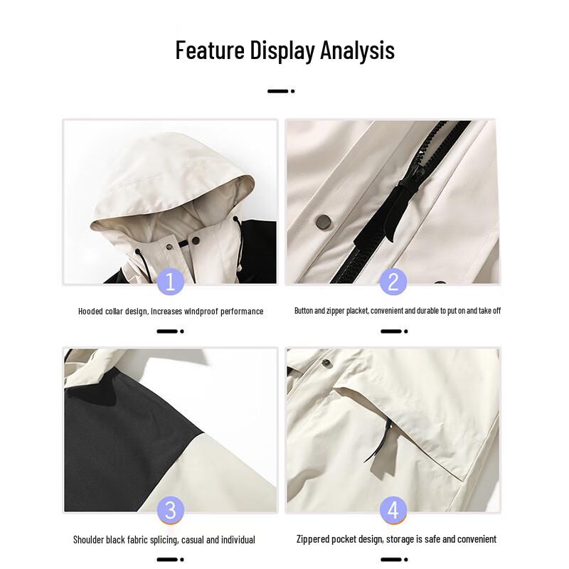 JEANSWEST Couple's Outdoor Windbreaker Jacket