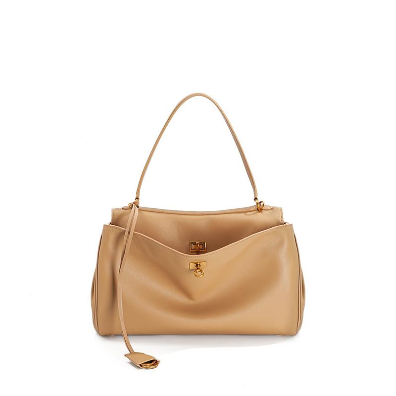 

Rodeobag leather handbag, single shoulder crossbody bag, large capacity women s commuting high-end tote bag 22-9-17cm хаки
