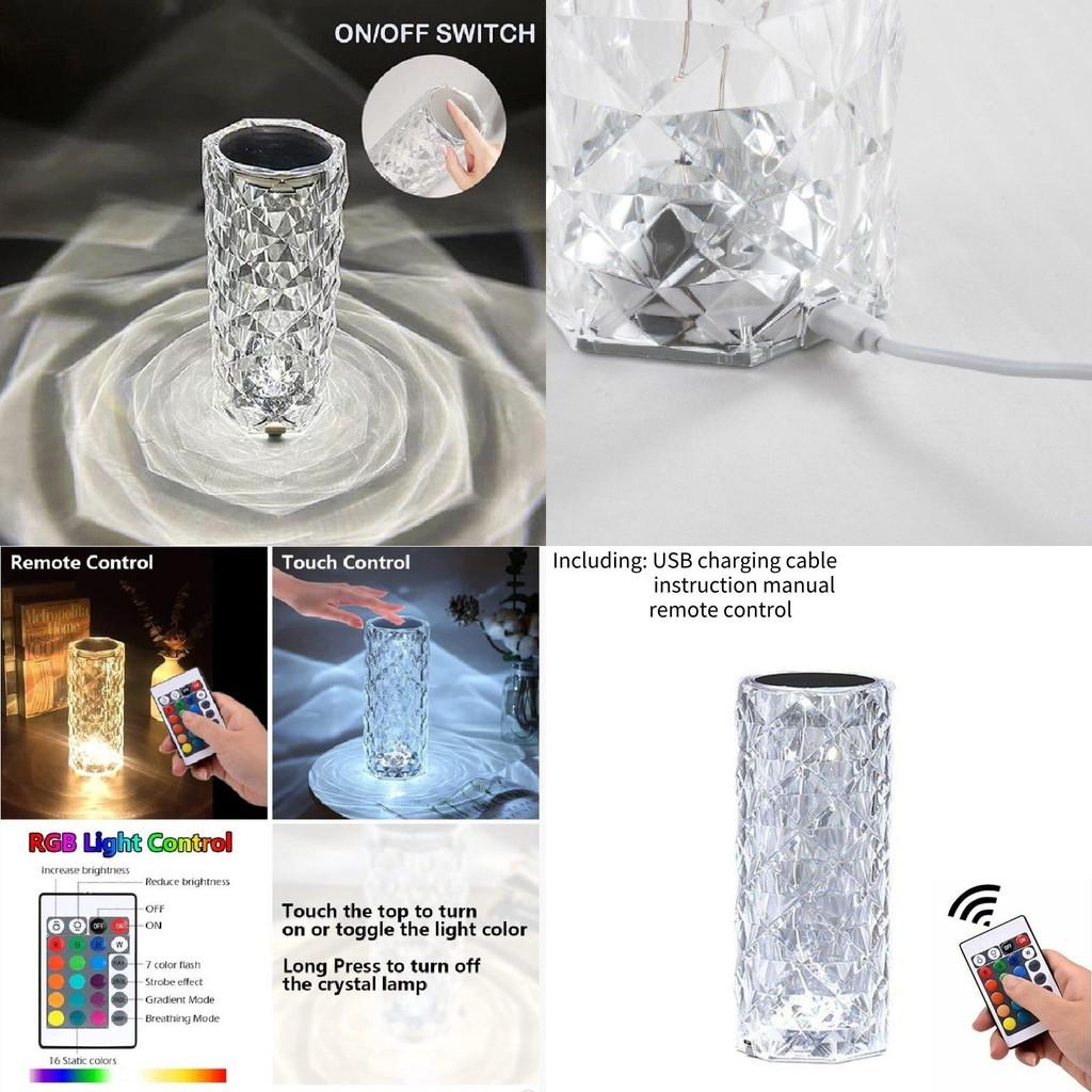 Colors 16 Usb Charging Telecontrol Change Color Rose Night Lamp Touch Up Light